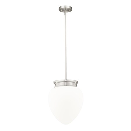 Z-Lite Gideon Pendant, 1-Light, 12.5 In.W x 16 In.H, Brushed Nickel/Etched Opal 1945P12-BN